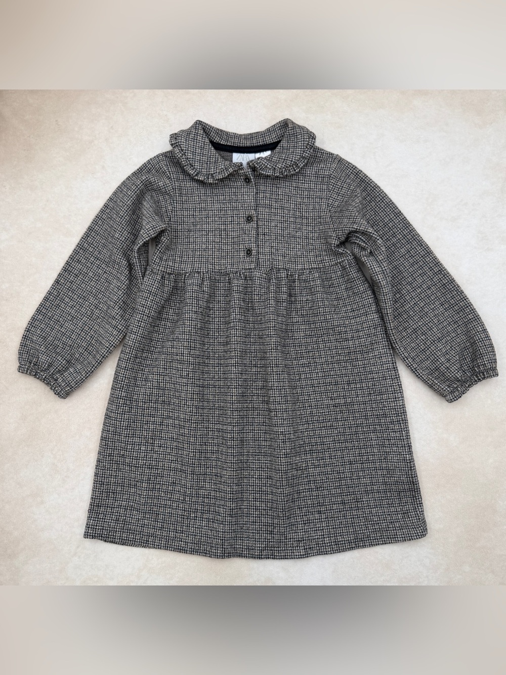 Zara Houndstooth Collared Dress 4-5Y